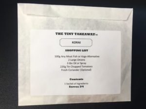The Tiny Takeaway Korai spice package